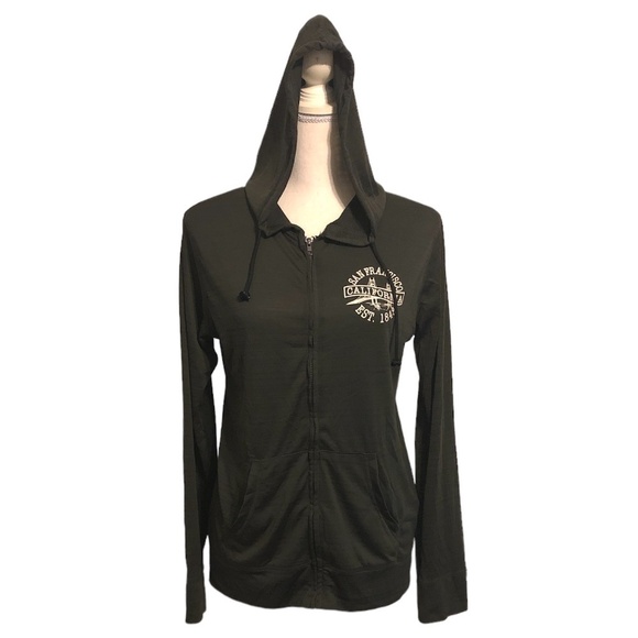 TEE MAX Sweatshirt Women's Size Small Gray San Francisco Full Zip Hoodie - Picture 7 of 8